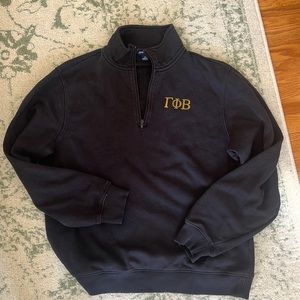 Gamma Phi Beta black quarter zip sweatshirt (M)